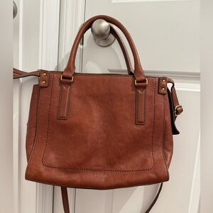 Fossil Tan Leather Satchel